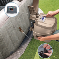 Spa Hinchable INTEX PureSpa Chevron Deluxe 175x175x28cm para 4 Personas