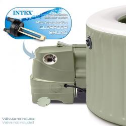 Spa Hinchable INTEX PureSpa Burbujas Verde Oliva Ø196x71cm para 4 personas
