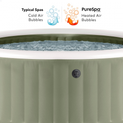 Spa Hinchable INTEX PureSpa Burbujas Verde Oliva Ø196x71cm para 4 personas