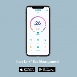 Spa Hinchable INTEX PureSpa Greywood Deluxe con App Ø196x71cm para 4 personas