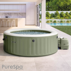 Spa Hinchable INTEX PureSpa Verde Oliva Ø216x71cm para 6 personas