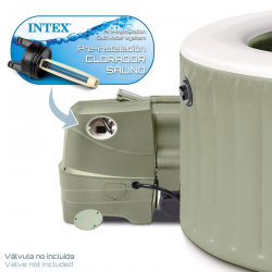 Spa Hinchable INTEX PureSpa Verde Oliva Ø216x71cm para 6 personas
