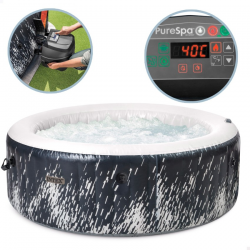 Spa Hinchable INTEX PureSpa Glow Deluxe con Luces LED Ø196x71cm para 4 Perdonas