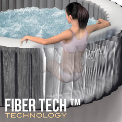 Spa Hinchable INTEX PureSpa Greywood Deluxe Ø216x71cm para 6 Personas