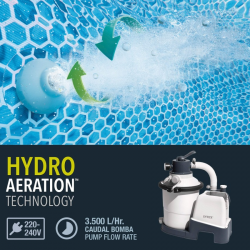 Piscina INTEX Prism Frame 400 x 200 x 122 cm con Depuradora de Arena y Escalera