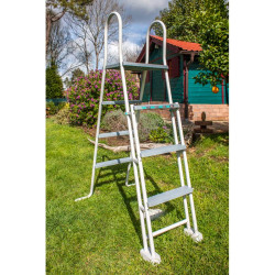 Escalera de seguridad con plataforma 120-132 cm Gre ES1213