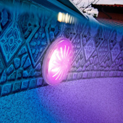 Foco LED color RGB para piscina desmontable acero PLED1C