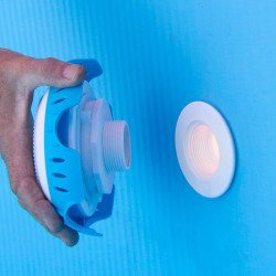 Foco proyector LED blanco con válvula retorno piscina Gre