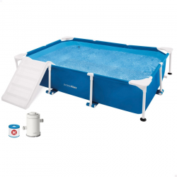 NTEX Rectangular Dog Pool with Filter Pump and Ramp | Pet Pool 229x152x46 cm
