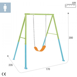 INTEX 2-in-1 Kids Garden Swing Set  Adjustable Baby & Children Outdoor Swing