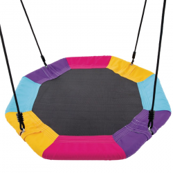 INTEX Garden Swing with Nest Seat for Kids  Galvanized Steel Outdoor Swing Set