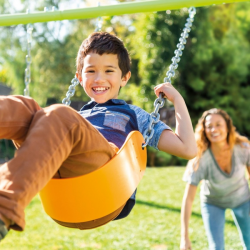INTEX Double Garden Swing Set with Seesaw for 4 Children  Reinforced Galvanized Steel Frame
