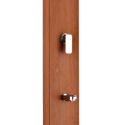 Ducha Solar cuadrada 32 l - Aluminio Aspecto madera DSALC32W