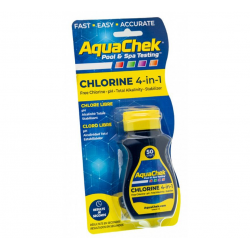 Test Strips 4 Parámetros Aquachek Yellow 4 in 1 (chlorine Free, Cian Ac, PH and Alcalinidad)