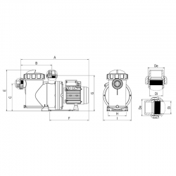 Bomba de Piscina ERIE 0,5 CV Monofásica Autoaspirante con Prefiltro ERIE 50M | 230V