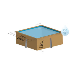 Pool timber GRE Sunbay Carra 3 3,05 X 3,05 X H. 1,19 M