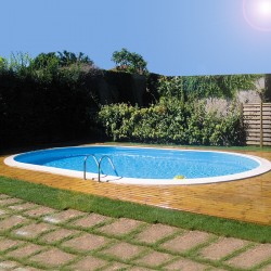Pool Enterrada Gre Madagascar Ovalada Kit Completo