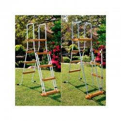 Above-ground pool Gre Mauritius Ovalada Acero Imitación Madera