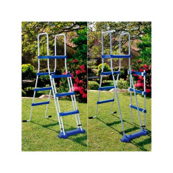 Above-ground pool Gre Atlantis Ovalada Acero Chapa White