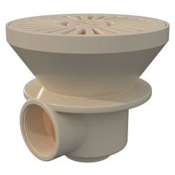 Round Main Drain with Standard 2" Thread for Concrete Pools