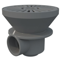 Round Main Drain with Standard 2" Thread for Concrete Pools