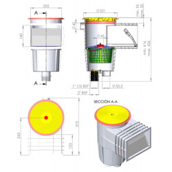 Skimmer 15 L with Standard Opening for Concrete Pools