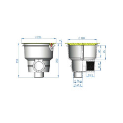 NORM ABS Main Drain with Flat Grille for Concrete Pools AstralPool