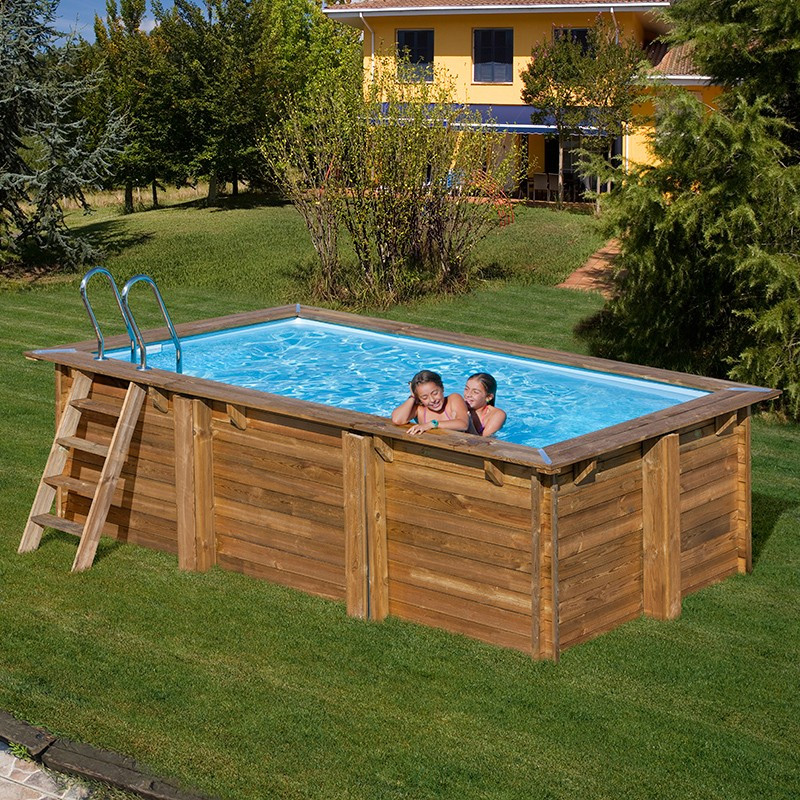 Piscina de madera Gre Sunbay Marbella rectg 427x277x110