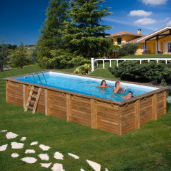Piscina de madera Gre Sunbay Braga rectangular 815x420x146