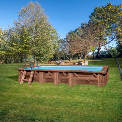 Piscina de madera Gre Sunbay Mango rectangular 618x320x130