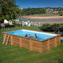 Piscina de madera Gre Sunbay Mint rectangular 1013x418x146