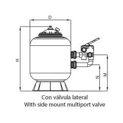 Swimming pool filter Berlín AstralPool Bobinado with Salida Lateral