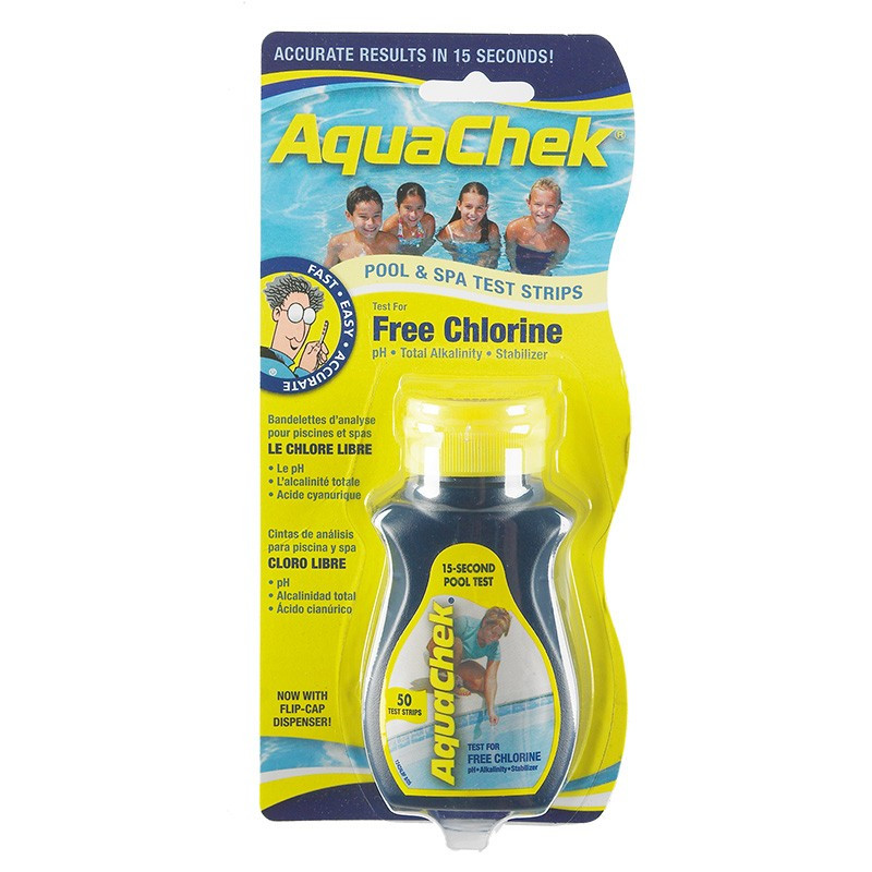 Tiras Analíticas 4 Parámetros Aquacheck (Cloro Libre, Cian Ac, pH y Alcalinidad) Tiras Analíticas 4 Parámetros Aquacheck (Cloro Libre, Cian Ac, pH y Alcalinidad)