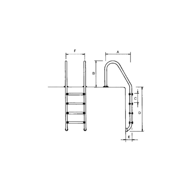 Pasamanos Escalera Standard 4 Peldaños Astralpool