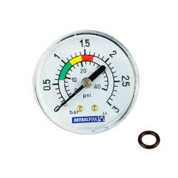 Pressure gauge 1/8" 3 kg/cm2 with Outlet Trasera to filter AstralPool 4404180405