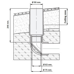 Tube Wall Socket Ø 90 mm AstralPool