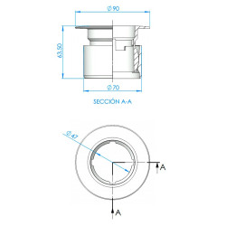 Body nozzle Net´n´clean with Rótula for Concrete Pools