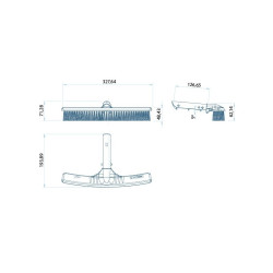 Brush Curvo bottom/paredes Shark - Clip / Wing Nut