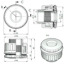 Nozzle Niche Lumiplus Mini Rapid Pool liner AstralPool