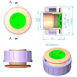 Boquilla para Nicho LumiPlus Mini Rapid piscina poliéster AstralPool