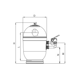Filter RapidPool Side AstralPool Pool Filter with Side Valve
