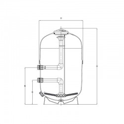 Swimming pool filter Aster AstralPool Alto Rendimiento with valve Lateral