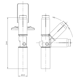 Anclaje Articulado escalera piscina AstralPool 00043