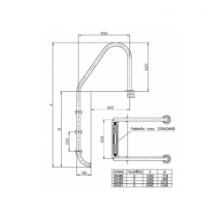 Ladder Standard with steps Luxe for pool AstralPool