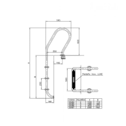 Escalera mixta luxe para piscina AstralPool