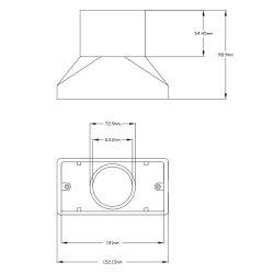 Toma de aspiración AstralPool para encolar a tubo Ø 63 mm