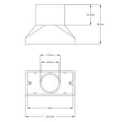 Toma suction AstralPool for Solvent-weld a tube Ø63mm