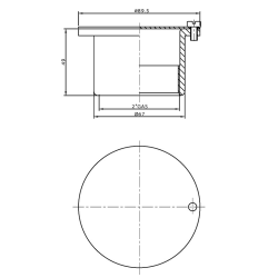 Suction Inlet with Lid Sliding 2" in Stainless Steel AISI-304 AstralPool