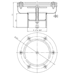 Return inlet nozzle regulable fondo inox AISI-316 AstralPool
