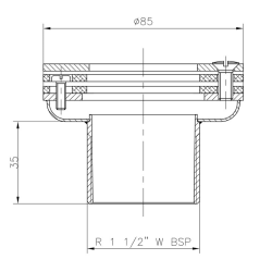 Boquilla aspiración para piscina liner AstralPool